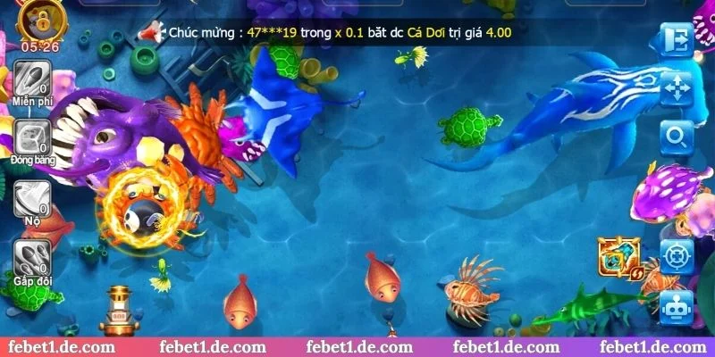 Các loại đạn trong game Đánh cá vui vẻ