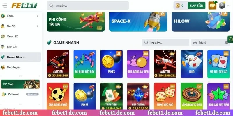 Đăng nhập Febet